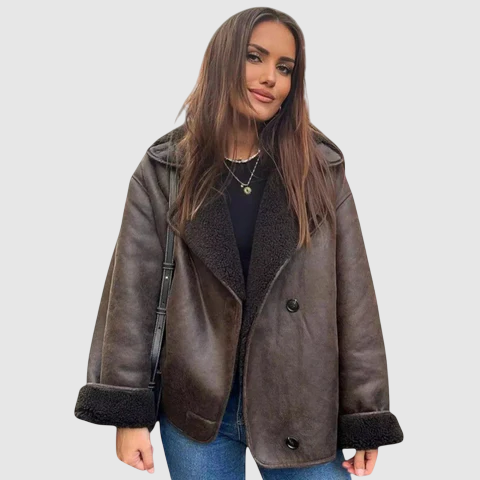 Renata – Stylový kabát s kožešinovým podšitím