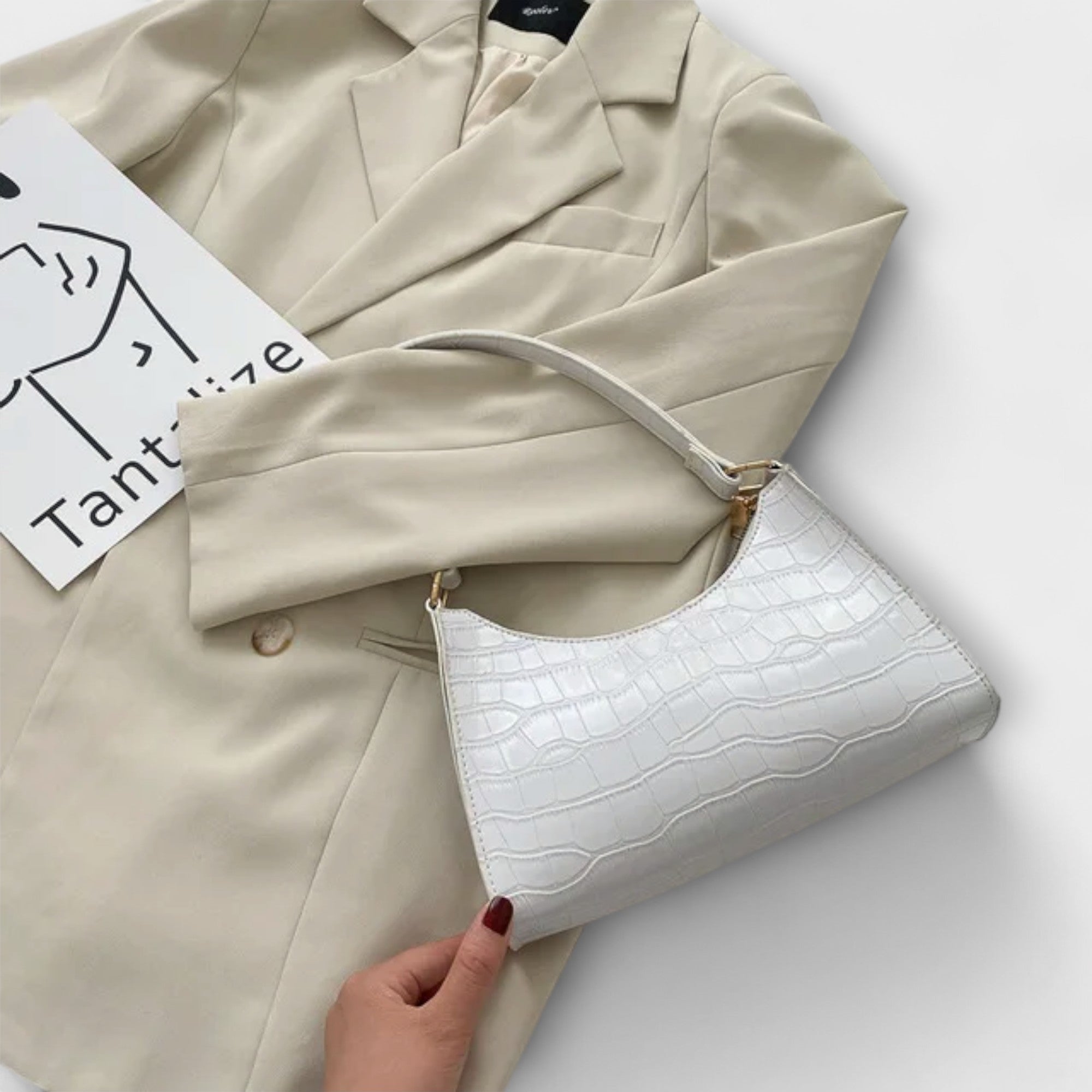 Viktorya - Lesklá Kožená Taška