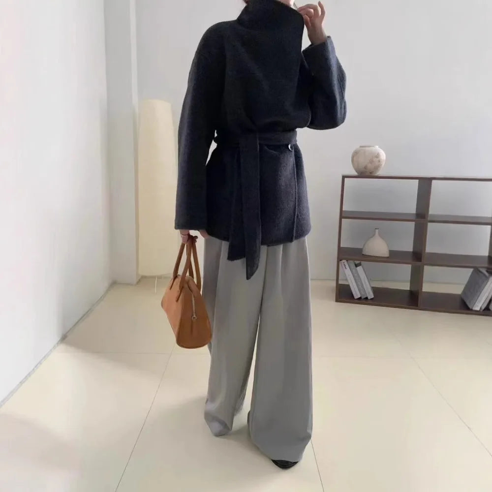 Velmira – Luxusní kabát z hedvábí, vlny a kašmíru