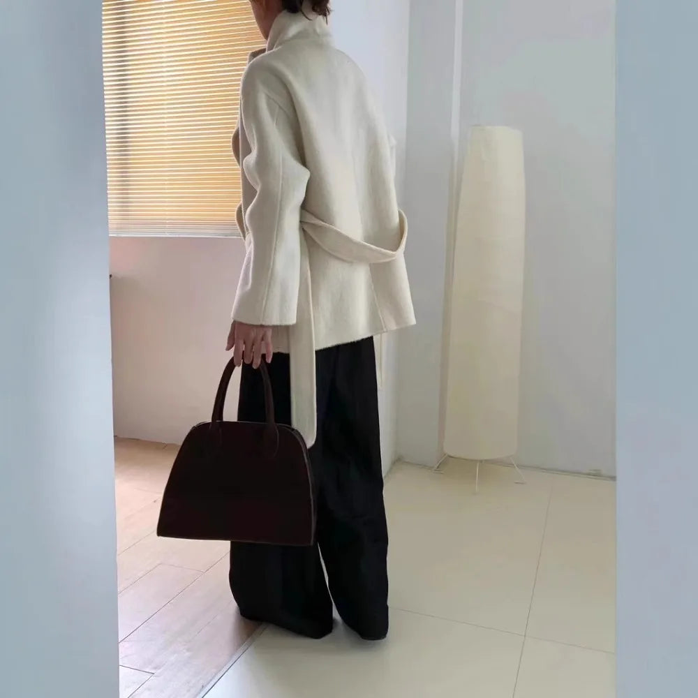 Velmira – Luxusní kabát z hedvábí, vlny a kašmíru