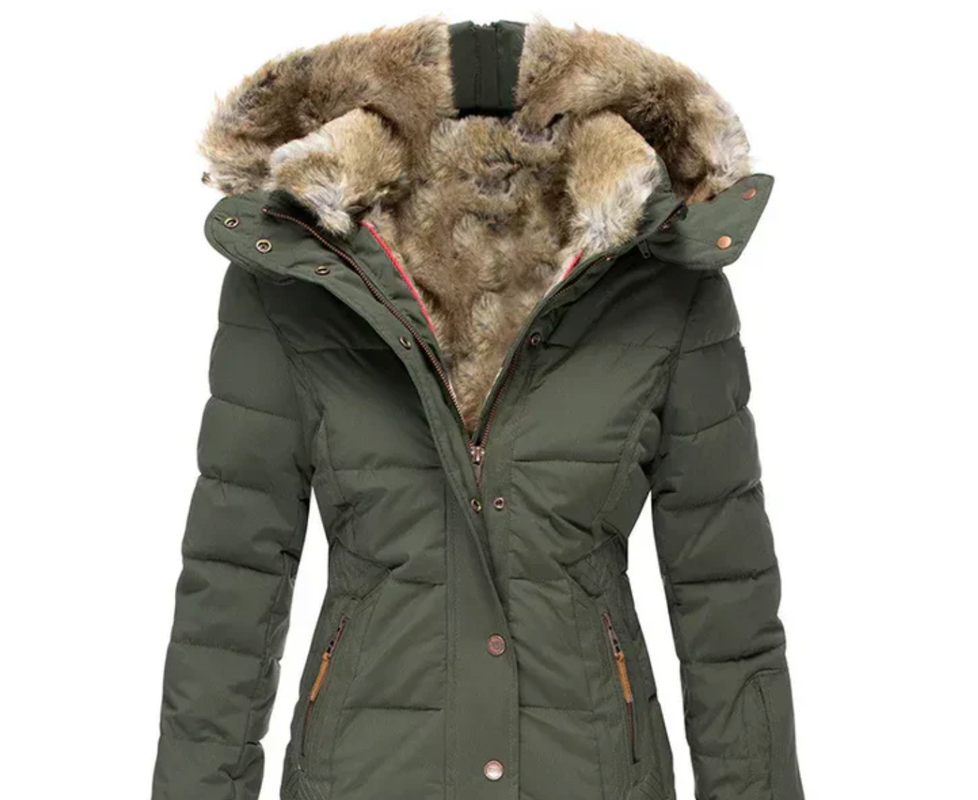 Kabát Bella – Teplý zimní kabát s měkkou kožešinovou podšívkou