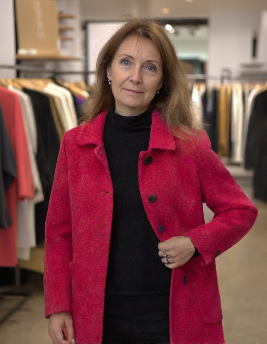 Stella-Marie | Dámský kabát s elegantním vysokým límcem