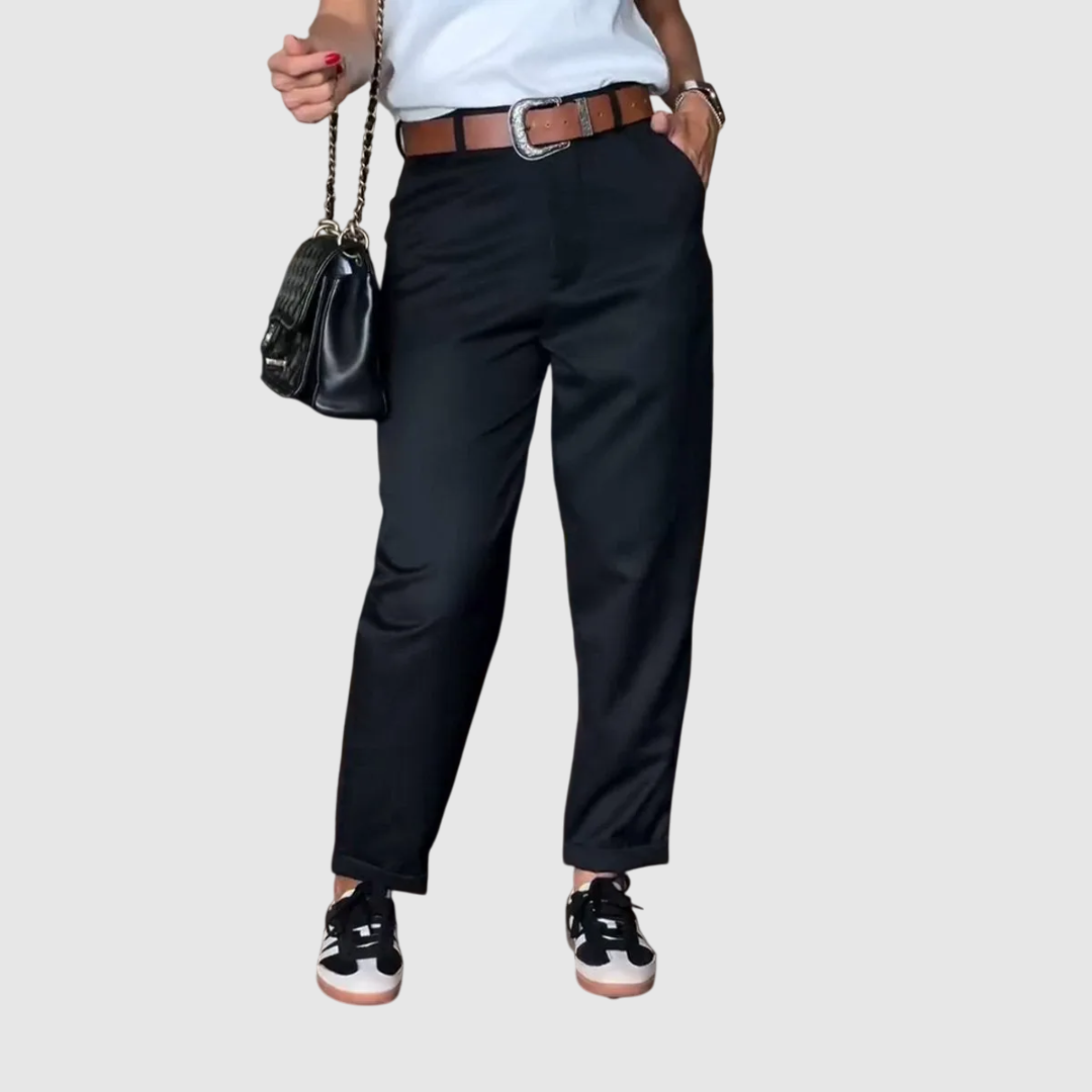 Mathilda - Pruhované oblekové kalhoty