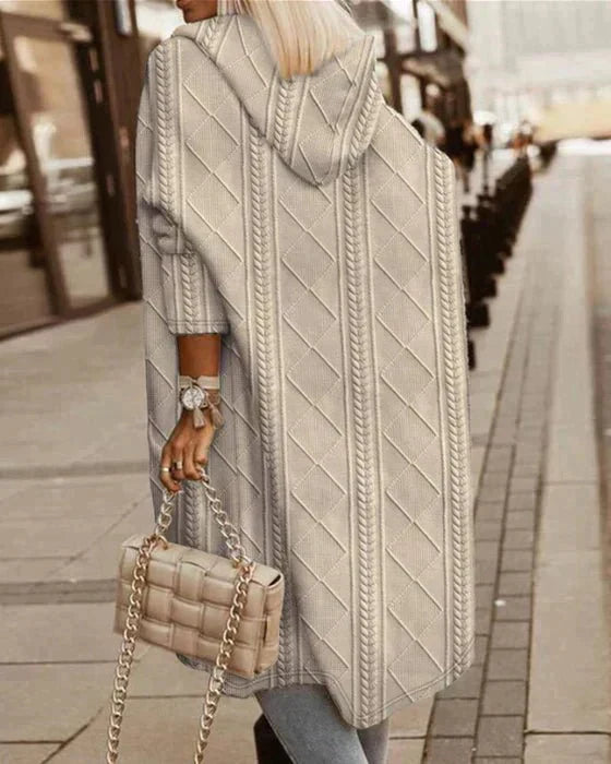 Jelone – Dlouhý kardigan s kapucí pro pohodlný styl