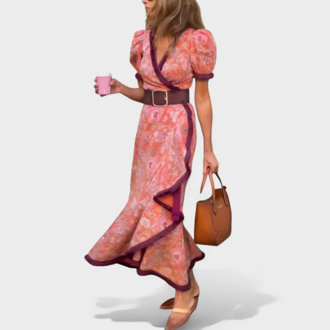 Ivana - Elegantní květinové šaty