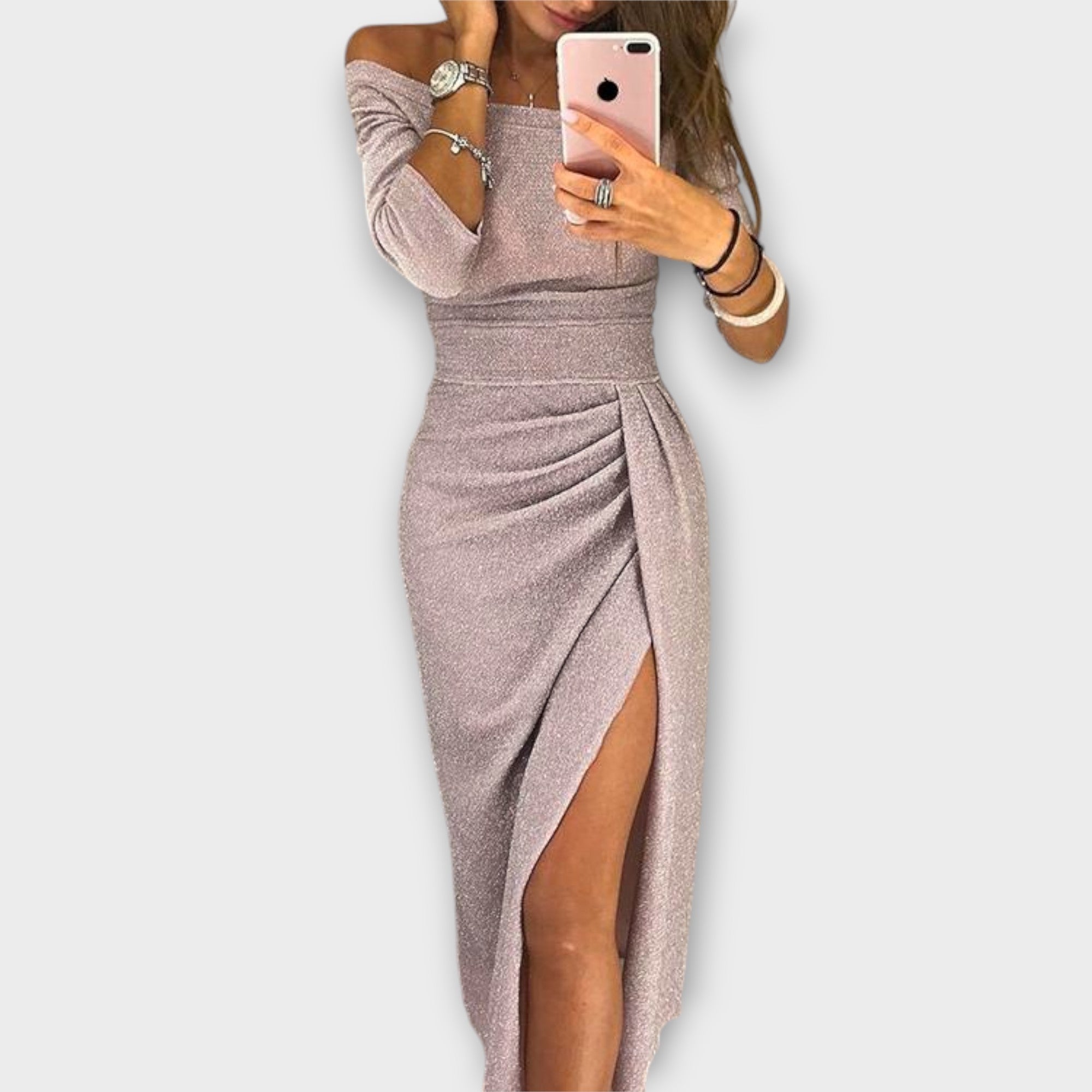 Lena – Elegantní šaty s odhalenými rameny