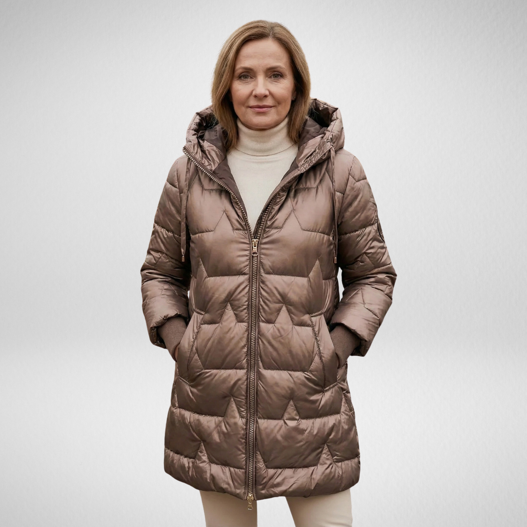 Lina | Dlouhá prošívaná zimní kabát