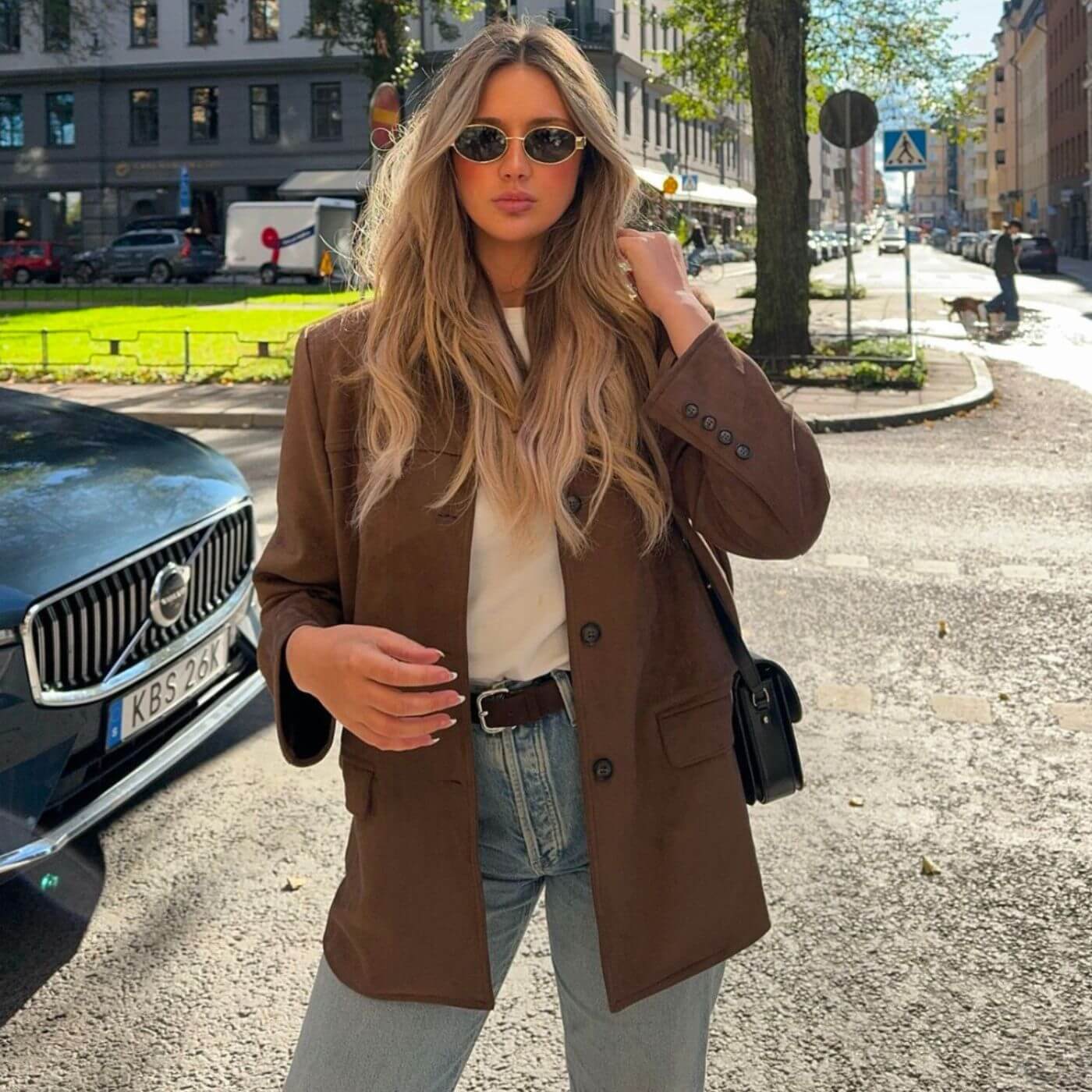 Asta | Luxusní vintage sako ze semišové kůže