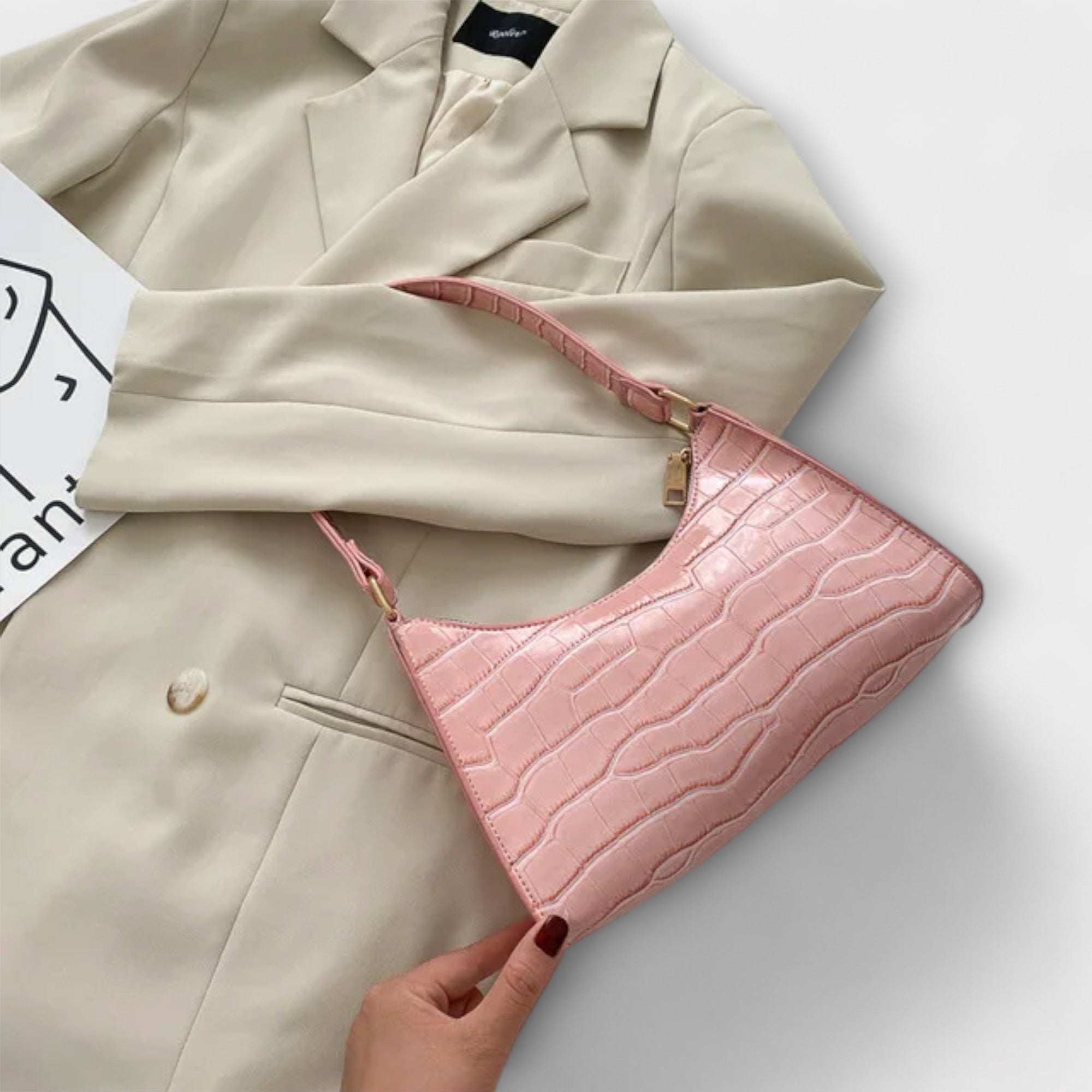 Viktorya - Lesklá Kožená Taška