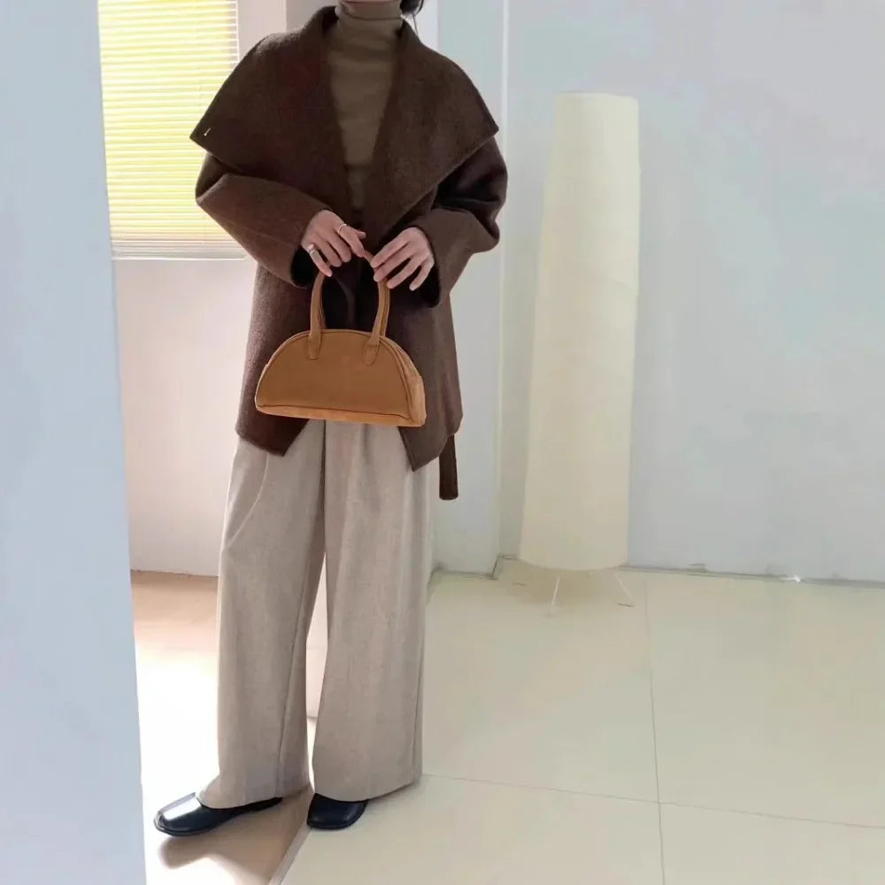 Velmira – Luxusní kabát z hedvábí, vlny a kašmíru