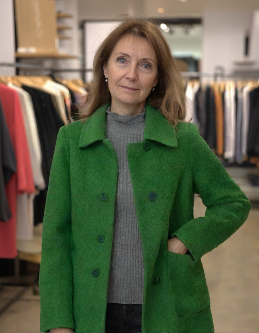 Stella-Marie | Dámský kabát s elegantním vysokým límcem