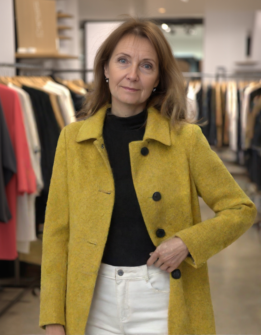 Stella-Marie | Dámský kabát s elegantním vysokým límcem