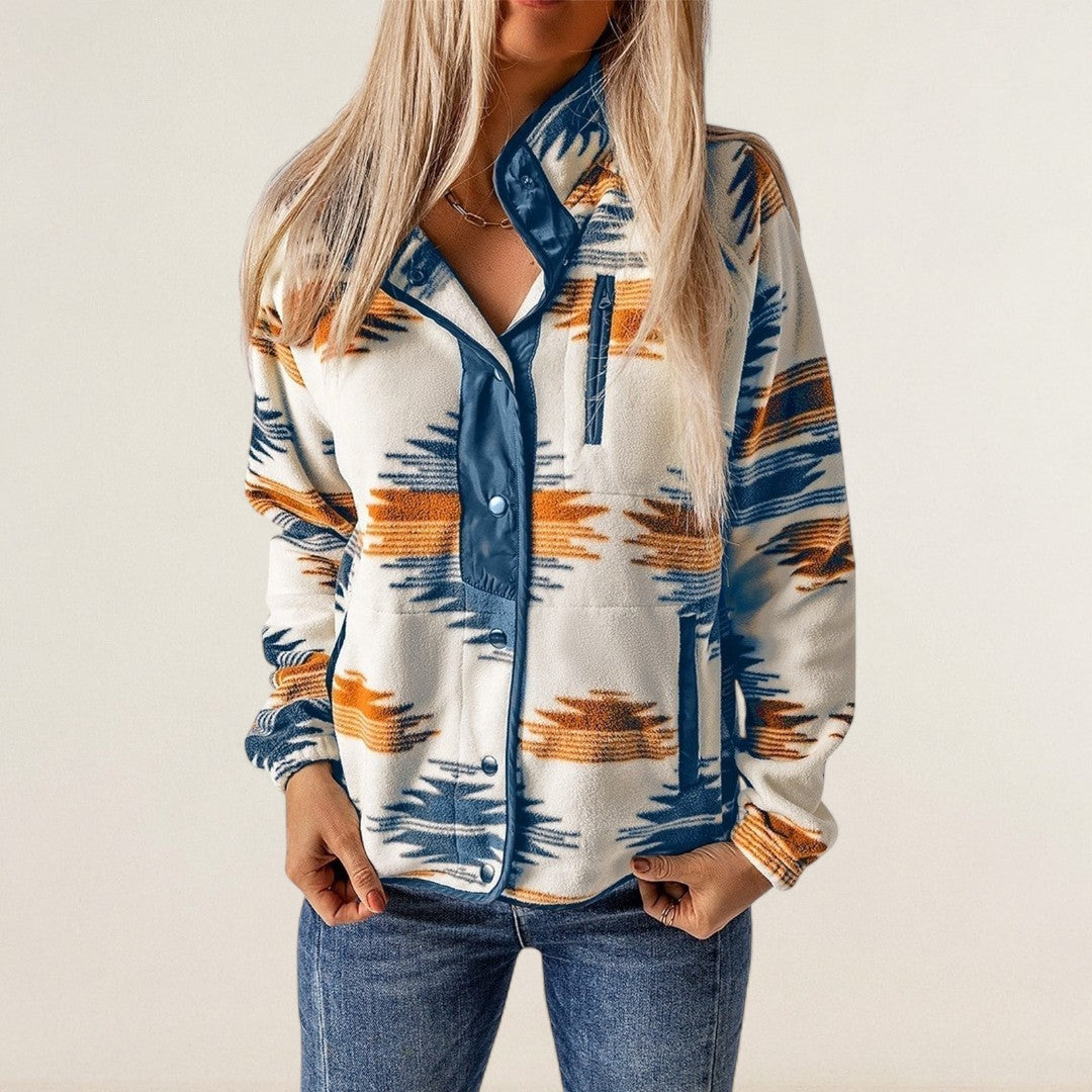 Daniela – Pohodlná fleece mikina s originálním vzorem