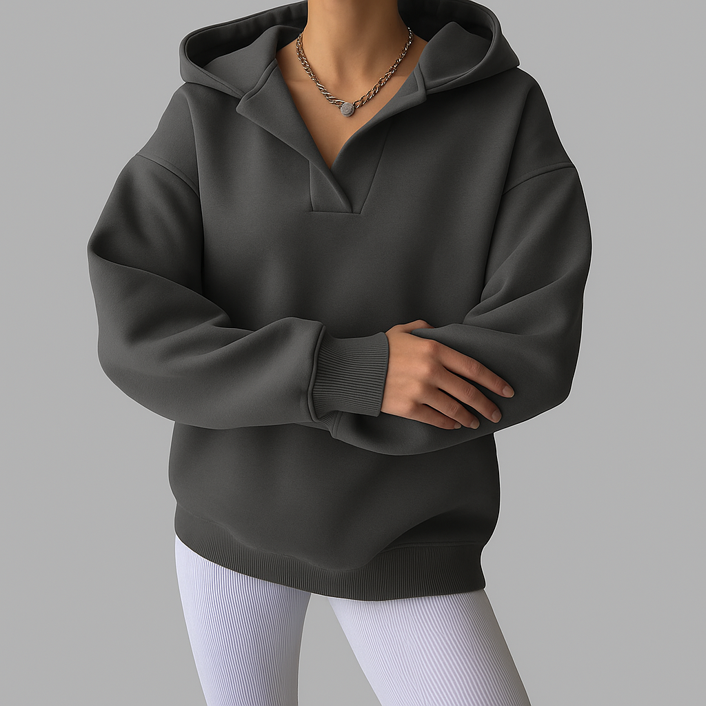 Chantalle | Dámská oversized mikina s V-výstřihem